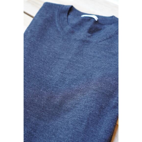 Wolford Knit Round Neck Knit Tee Top Virgin Wool Heathered Black Size Small - Picture 5 of 7